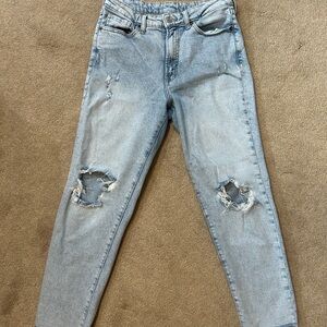 Old Navy Stylish Light Blue Distressed Women Jeans